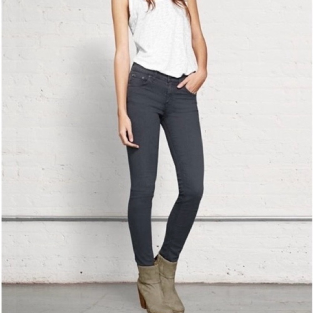 NWOT Rag & Bone /JEAN Charcoal Gray Skinny Jeans Size 29